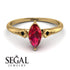 Marquise Ruby Geometrical Engagement Ring - Reese No. 40 image 10