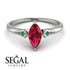 Marquise Ruby Geometrical Engagement Ring - Reese No. 27 image 10