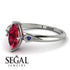 Marquise Ruby Geometrical Engagement Ring - Reese No. 72 image 2