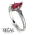 Marquise Ruby Geometrical Engagement Ring - Reese No. 12 image 3