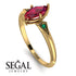 Marquise Ruby Geometrical Engagement Ring - Reese No. 25 image 3