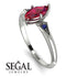 Marquise Ruby Geometrical Engagement Ring - Reese No. 72 image 3