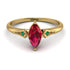 Marquise Ruby Geometrical Engagement Ring - Reese No. 25 image 1