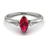 Marquise Ruby Geometrical Engagement Ring - Reese No. 12 image 1