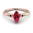Marquise Ruby Geometrical Engagement Ring - Reese No. 41 image 1