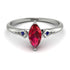 Marquise Ruby Geometrical Engagement Ring - Reese No. 72 image 1