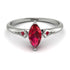 Marquise Ruby Geometrical Engagement Ring - Reese No. 57 image 1