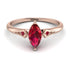 Marquise Ruby Geometrical Engagement Ring - Reese No. 56 image 1