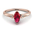 Marquise Ruby Geometrical Engagement Ring - Reese No. 11 image 1