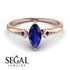 Marquise Sapphire Geometrical Engagement Ring - Reese No. 74 image 10