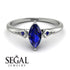 Marquise Sapphire Geometrical Engagement Ring - Reese No. 75 image 10