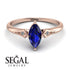Marquise Sapphire Geometrical Engagement Ring - Reese No. 14 image 10