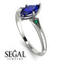 Marquise Sapphire Geometrical Engagement Ring - Reese No. 30 image 3