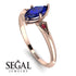 Marquise Sapphire Geometrical Engagement Ring - Reese No. 59 image 3