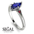Marquise Sapphire Geometrical Engagement Ring - Reese No. 60 image 3