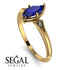 Marquise Sapphire Geometrical Engagement Ring - Reese No. 13 image 3