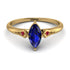 Marquise Sapphire Geometrical Engagement Ring - Reese No. 58 image 1