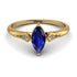 Marquise Sapphire Geometrical Engagement Ring - Reese No. 13 image 1