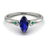Marquise Sapphire Geometrical Engagement Ring - Reese No. 30 image 1