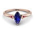 Marquise Sapphire Geometrical Engagement Ring - Reese No. 59 image 1