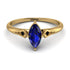 Marquise Sapphire Geometrical Engagement Ring - Reese No. 43 image 1