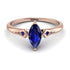 Marquise Sapphire Geometrical Engagement Ring - Reese No. 74 image 1