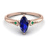 Marquise Sapphire Geometrical Engagement Ring - Reese No. 29 image 1