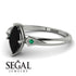 Marquise Black Diamond Geometrical Engagement Ring - Reese No. 24 image 2