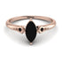 Marquise Black Diamond Geometrical Engagement Ring - Reese No. 38 image 1