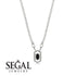 Marquise Black Diamond Geometrical Necklace - Aleena No. 9 image 4