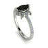 Marquise Cut Black Diamond Pave Ring - Kathleen No. 9 image 1