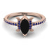 Marquise Cut Black Diamond Pave Ring - Kathleen No. 68 image 2