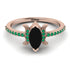 Marquise Cut Black Diamond Pave Ring - Kathleen No. 23 image 2