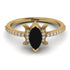 Marquise Cut Black Diamond Pave Ring - Kathleen No. 7 image 2