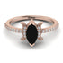 Marquise Cut Black Diamond Pave Ring - Kathleen No. 8 image 2