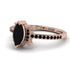 Marquise Cut Black Diamond Pave Ring - Kathleen No. 38 image 3