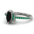 Marquise Cut Black Diamond Pave Ring - Kathleen No. 24 image 3