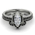 Marquise Cut Diamond Pave Bridal Set - Kathleen No. 33 image 2