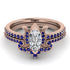 Marquise Cut Diamond Pave Bridal Set - Kathleen No. 62 image 2