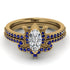 Marquise Cut Diamond Pave Bridal Set - Kathleen No. 61 image 2
