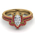 Marquise Cut Diamond Pave Bridal Set - Kathleen No. 46 image 2