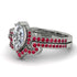 Marquise Cut Diamond Pave Bridal Set - Kathleen No. 48 image 3