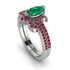 Marquise Cut Emerald Pave Bridal Set - Kathleen No. 51 image 1