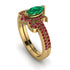 Marquise Cut Emerald Pave Bridal Set - Kathleen No. 49 image 1