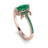 Marquise Cut Emerald Pave Ring - Kathleen No. 20 image 1
