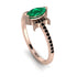 Marquise Cut Emerald Pave Ring - Kathleen No. 35 image 1