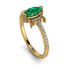 Marquise Cut Emerald Pave Ring - Kathleen No. 4 image 1