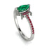 Marquise Cut Emerald Pave Ring - Kathleen No. 51 image 1