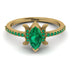 Marquise Cut Emerald Pave Ring - Kathleen No. 19 image 2