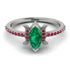Marquise Cut Emerald Pave Ring - Kathleen No. 51 image 2